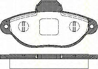 Комплект тормозных колодок, дисковый тормоз TRISCAN 8110 15025