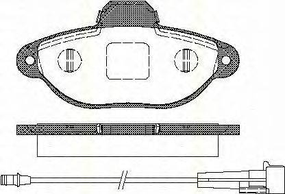 Комплект тормозных колодок, дисковый тормоз TRISCAN 8110 15176