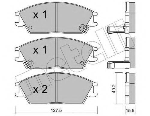 Комплект тормозных колодок, дисковый тормоз METELLI 22-0081-1