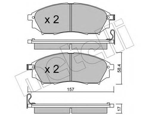 Комплект тормозных колодок, дисковый тормоз METELLI 22-0819-0