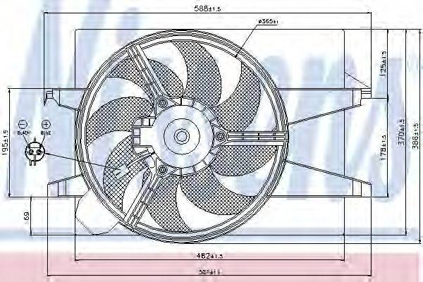 Вентилятор, охолодження двигуна NISSENS 85030