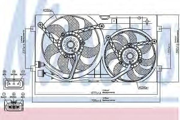 Вентилятор, охолодження двигуна NISSENS 85250