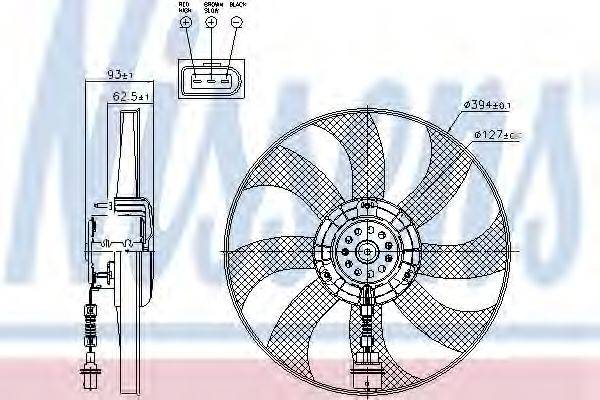 Вентилятор, охлаждение двигателя NISSENS 85549