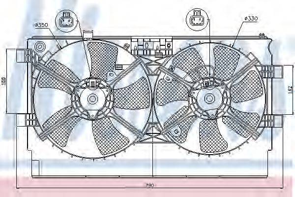 Вентилятор, охлаждение двигателя NISSENS 85635