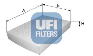 Фільтр, повітря у внутрішньому просторі UFI 53.014.00