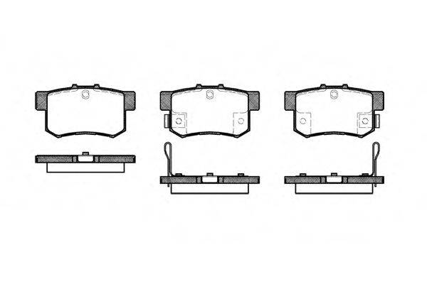 Комплект тормозных колодок, дисковый тормоз REMSA 0325.22