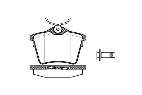 Комплект тормозных колодок, дисковый тормоз REMSA 1103.00
