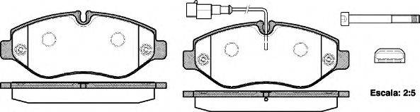 Комплект тормозных колодок, дисковый тормоз REMSA 1245.02