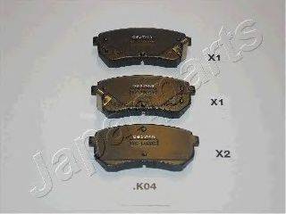 Комплект тормозных колодок, дисковый тормоз JAPANPARTS PP-K04AF