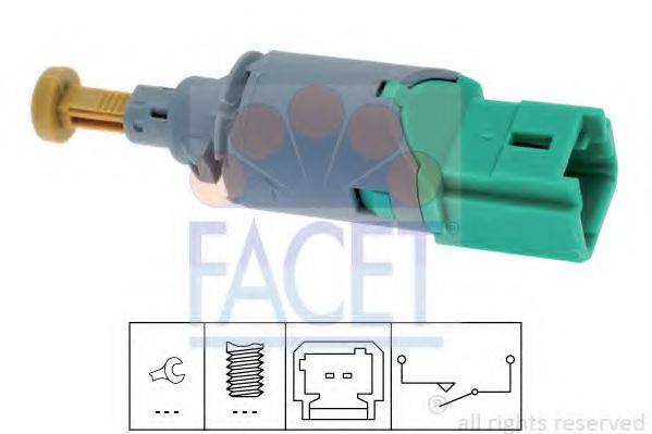 Выключатель фонаря сигнала торможения; Выключатель, привод сцепления (Tempomat) FACET 7.1223