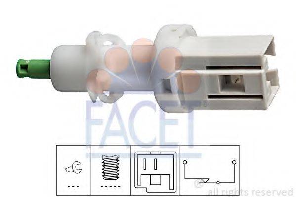 Выключатель фонаря сигнала торможения; Выключатель, привод сцепления (Tempomat) FACET 7.1068
