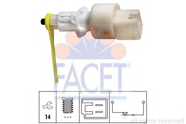 Выключатель фонаря сигнала торможения; Выключатель, привод сцепления (Tempomat) FACET 7.1153
