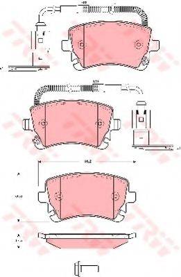 Комплект тормозных колодок, дисковый тормоз TRW GDB1508