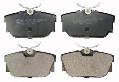 Комплект гальмівних колодок, дискове гальмо DENCKERMANN B110902