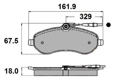Комплект тормозных колодок, дисковый тормоз NATIONAL NP2115