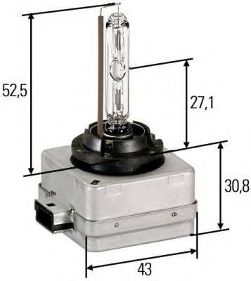Лампа накаливания, фара рабочего освещения; Лампа накаливания, основная фара; Лампа накаливания; Лампа накаливания, основная фара HELLA 8GS 009 028-021