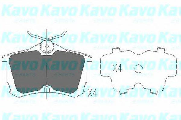 Комплект тормозных колодок, дисковый тормоз KAVO PARTS KBP-2011