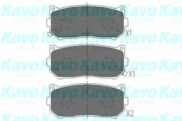 Комплект тормозных колодок, дисковый тормоз KAVO PARTS KBP-4001