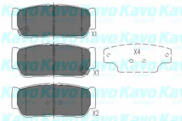 Комплект гальмівних колодок, дискове гальмо KAVO PARTS KBP-4017