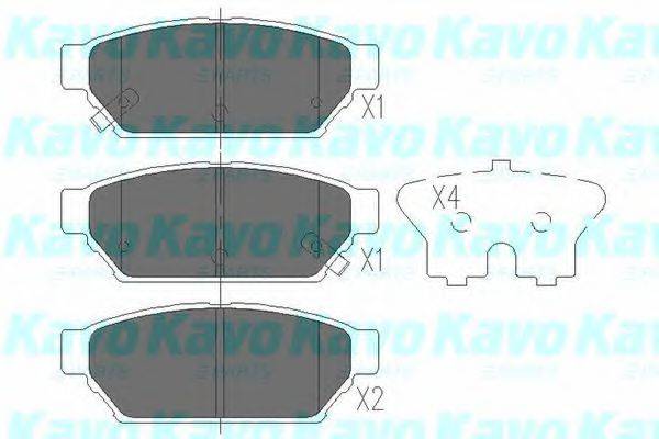 Комплект тормозных колодок, дисковый тормоз KAVO PARTS KBP-5510