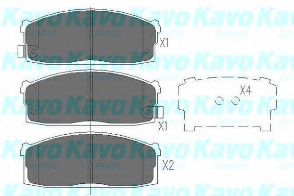 Комплект тормозных колодок, дисковый тормоз KAVO PARTS KBP-6525