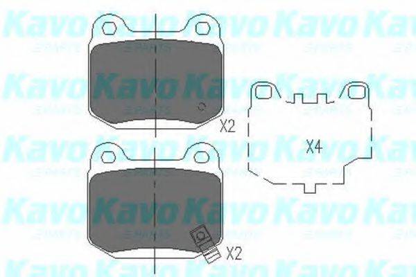 Комплект гальмівних колодок, дискове гальмо KAVO PARTS KBP-6562