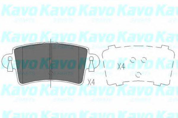 Комплект тормозных колодок, дисковый тормоз KAVO PARTS KBP-6564