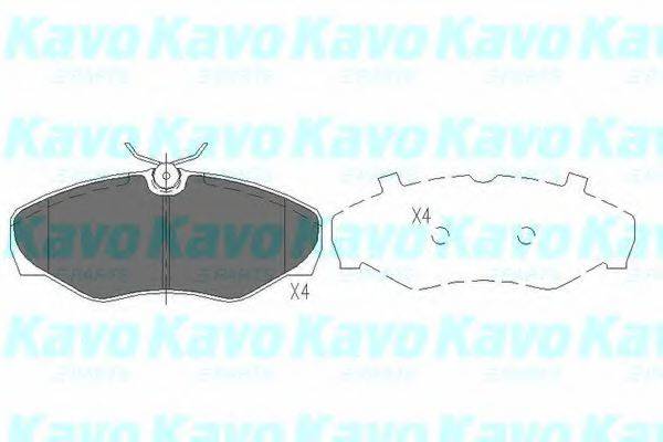 Комплект тормозных колодок, дисковый тормоз KAVO PARTS KBP-6566