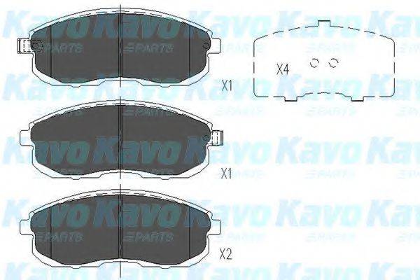 Комплект тормозных колодок, дисковый тормоз KAVO PARTS KBP-6579