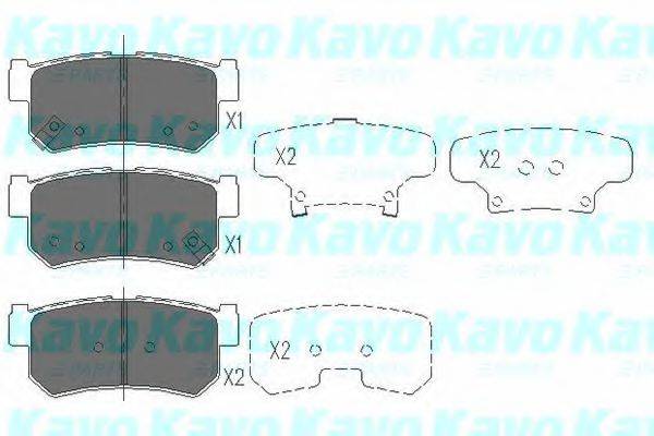 Комплект тормозных колодок, дисковый тормоз KAVO PARTS KBP-7501