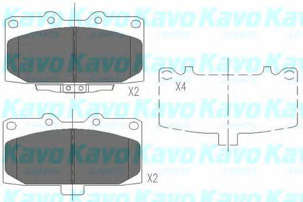 Комплект гальмівних колодок, дискове гальмо KAVO PARTS KBP-8003