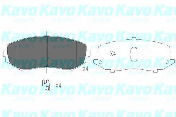 Комплект тормозных колодок, дисковый тормоз KAVO PARTS KBP-8512