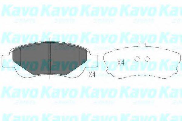 Комплект гальмівних колодок, дискове гальмо KAVO PARTS KBP-9024