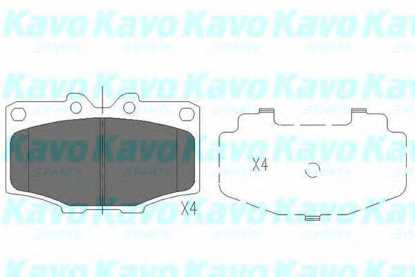 Комплект гальмівних колодок, дискове гальмо KAVO PARTS KBP-9028