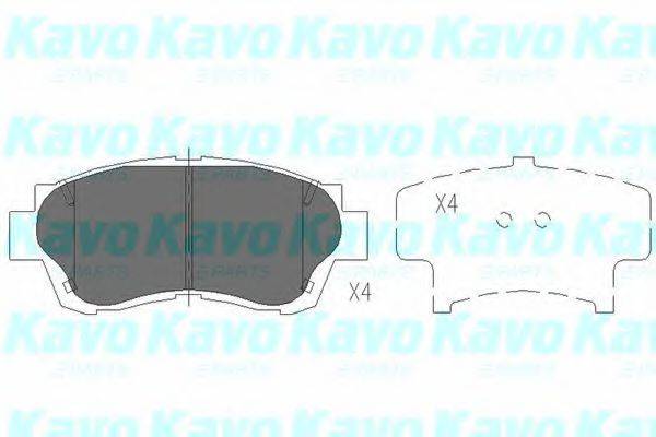 Комплект тормозных колодок, дисковый тормоз KAVO PARTS KBP-9042