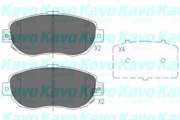 Комплект тормозных колодок, дисковый тормоз KAVO PARTS KBP-9044