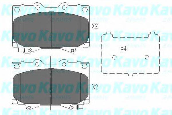 Комплект тормозных колодок, дисковый тормоз KAVO PARTS KBP-9049