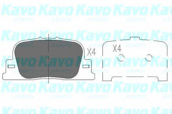 Комплект гальмівних колодок, дискове гальмо KAVO PARTS KBP-9069