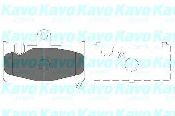 Комплект тормозных колодок, дисковый тормоз KAVO PARTS KBP-9073