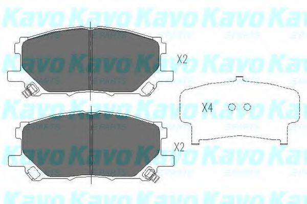 Комплект гальмівних колодок, дискове гальмо KAVO PARTS KBP-9080