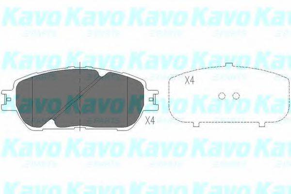 Комплект тормозных колодок, дисковый тормоз KAVO PARTS KBP-9090