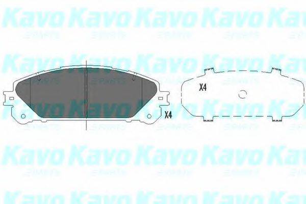 Комплект гальмівних колодок, дискове гальмо KAVO PARTS KBP-9116