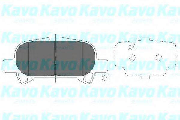 Комплект тормозных колодок, дисковый тормоз KAVO PARTS KBP-9119