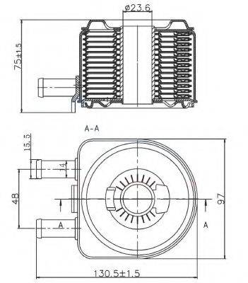 масляный радиатор, двигательное масло NRF 31735