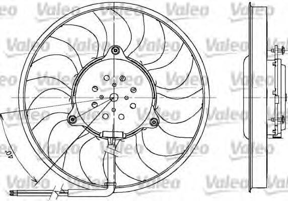 Вентилятор, охолодження двигуна VALEO 698612
