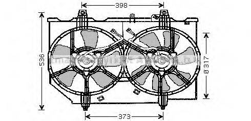 Вентилятор, охлаждение двигателя AVA QUALITY COOLING DN7513