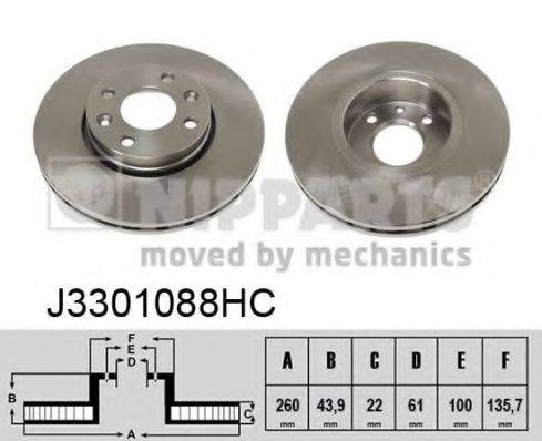 Тормозной диск NIPPARTS J3301088HC