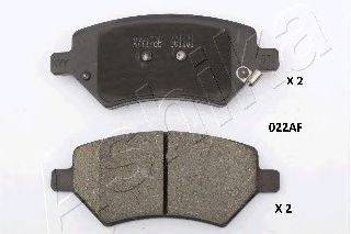 Комплект тормозных колодок, дисковый тормоз ASHIKA 50-00-022