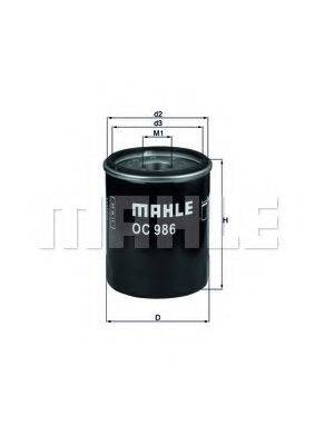 Масляний фільтр MAHLE ORIGINAL OC 986