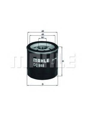 Масляний фільтр MAHLE ORIGINAL OC 988